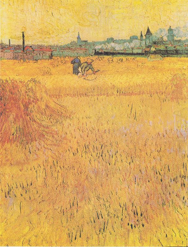 View from the Wheat Fields, Vincent Van Gogh